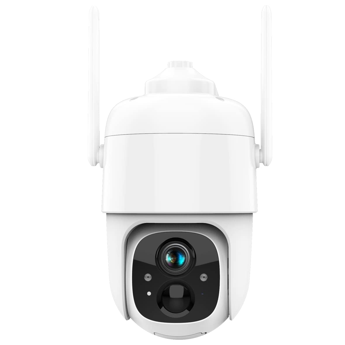 ATLANTIS telecamera motorizzata Volta Pro PT A16-VL66P, 360° PTZ, Wi-Fi senza fili interno esterno a batteria ricaricabile,pannello solare,videocamera sorveglianza,visione notturna,full hd 1080,Bianco