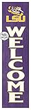 KH Sports Fan LSU Tigers Welcome Porch Leaner, 11x46 Inches, Tigers Outdoor Welcome Sign; Display Your Team Spirit with This LSU Fighting Tigers Plaque