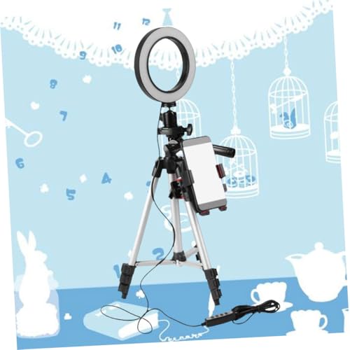 Ring Light LED avec trépied et support téléphone POPETPOP pour vidéo - 5