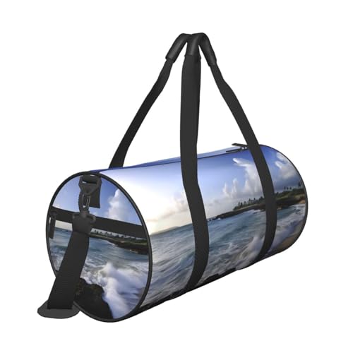 Puerto Rico - Beach Duffle Bag for Men Women - Carry on Overnight Bag Travel Duffel Tote Bags Yoga Gym Bags Waterproof Weekender Bag Large Luggage Bag with Adjustable Strap2