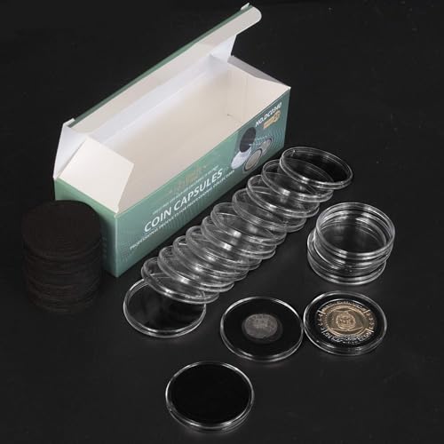 Uncle Paul 20 Sets Coin Capsules with 6 Sizes [20/25/30/35/40/46mm] Black by Uncle Paul - Image 5