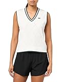 Lacoste Women's Sport Golf Argyle Sweater Vest, Farine/Sinople, 12 White/Green