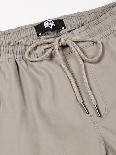 Image of Thomas Scott Men's | Solid | Light Weight | Breathable Fabric | Elasticated Waist | Mid Rise | Regular Fit | Cotton Blend | Drawstring | Chino Trouser | Pants