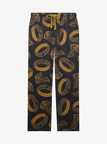 BoxLunch The Lord of the Rings One Ring & Leaves of Lórien Allover Print Sleep Pants Exclusive