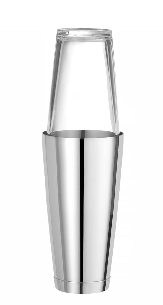 HENDI Shaker bostoński, BarUp, bez szklanica do shakera bostońskiego, wyważony, błyszczącym wykończeniem, shaker do koktajli, 0,8L, ø92x(H)175mm, stal nierdzewna, srebro
