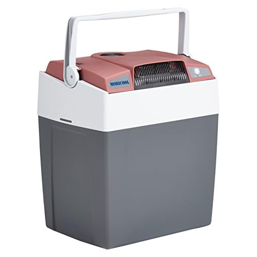 Mobicool G30 AC/DC - Nevera termoeléctrica portátil, conexiones 12 / 230 V, 29 litros de capacidad, con USB para carga de dispositivos, color rojo/gris