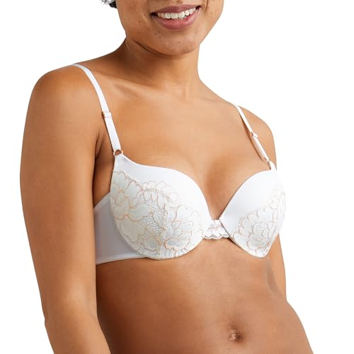 Image of Maidenform Women's Push-Up Bra, Love The Lift Lace Demi Push-Up Bras for Women, Smoothing, Underwire, Convertible Straps