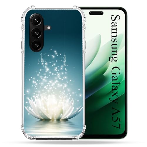 Coque Samsung Galaxy A57 5G Fleur Lotus Blanc pour style zen quotidien