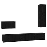 Meuble TV mural de qualité supérieure en bois d'ingénierie robuste en chêne noir. Ce meuble durable convainc par sa structure en bois stable et sa surface mate, ce qui est parfait pour une utilisation quotidienne dans le salon. La finition respectueuse de l'environnement et la qualité des matériaux résistants en font un choix durable pour les ménages modernes.