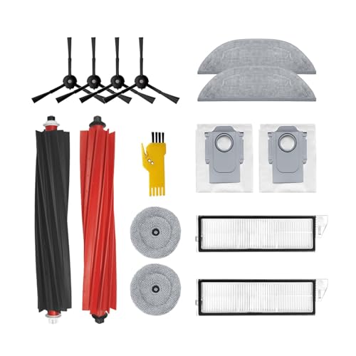 aotengou Zubehör für roborock S8 MaxV Ultra Roboter Staubsauger Ersatzteile 14 Packs 1 Satz Walzenbürsten, 2 Filter, 4 Seitenbürsten, 4 Mop Tücher, 2 Staubbeutel