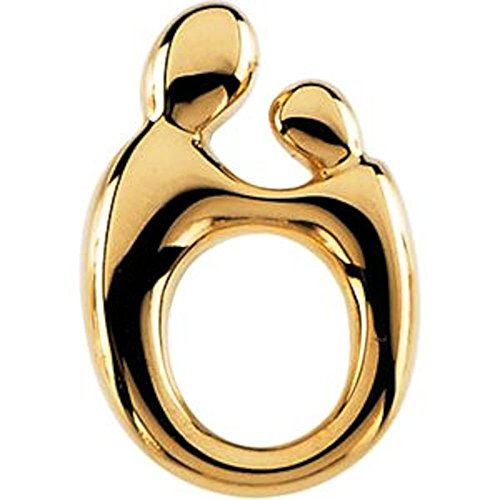 Bonyak Jewelry 14k Yellow Gold Mother & Child Pendant (Small/Petite)3
