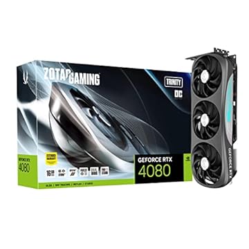 ZOTAC Placa de vídeo GeForce RTX 4080 16GB Trinity OC GDDR6X 256-bit 22,4 Gbps PCIE 4.0, resfriamento avançado IceStorm 2.0, iluminação RGB Spectra 2.0, ZT-D40810J-10P