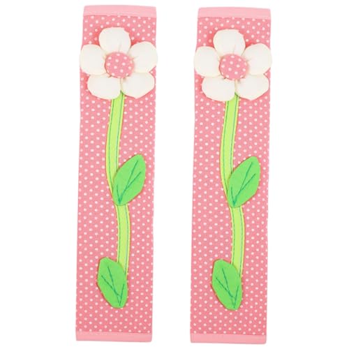 PENIKOKO 2 piezas Protector para Manijas de Frigorífico Cubiertas Decorativas Antiestáticas y Antifrío para Puerta de Cocina Accesorios para Electrodomésticos Color Rosa