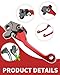 JFG RACING Dirt Bike Foldable Clutch Brake Levers,Clutch Lever Breakaway Levers for CRF450R CRF250R 2004-2006/CR250R CR125R 2004-2007/CRF250X 2004-017/CRF450X 2005-2017 Red