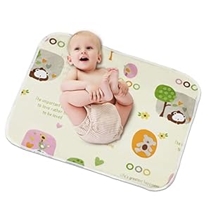 Waterproof Diaper Changing Pad (23.6″x 29.5″), Entyle Washable Reusable Breathable Leak Proof Infant Mattress Pad Portable Travel Baby Changing Mat (Animal Paradise)