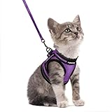 Optimale Größe Für Kätzchen S: Halsumfang: 16,7-21,3 cm, Brustumfang: 22,9-28 cm. Bitte messen Sie die Hals und Brustgröße Ihrer Katze vor dem Kauf. Lieferungsumfang: 1 x Katzengeschirr und 1 x Nylon Leine (150 cm lang). Tipps: Katzenkopfumfang sollte mindestens 17 cm betragen, da sie sonst herausrutschen kann