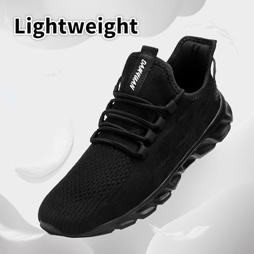 Image of Men Running Tennis Shoes Gym Fashion Sneakers Walking Workout Shoes Athletic Slip on Breathable Mesh Comfortable Lightweight Casual Sport Shoe