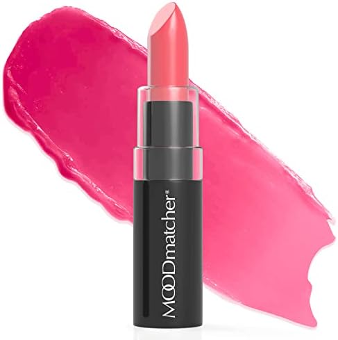 MOODmatcher original Color Changing Lipstick – 12 Hours Long-Lasting, Moisturizing, Smudge-Proof, Easy to Apply Creamy Lipstick, Glamorous Personalized Color, Premium Quality – Made in USA (Pink)