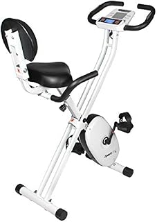 SportPlus folding exercise bike for home, optional with app control, backrest, pulse measurement, manual or computer-controlled resistances, X Bike space-saving foldable