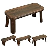 Hocker Holz 43/60 cm Sitzhocker Flur Garderobenhocker Holzhocker Landhausstil - Massivholz Sitzbank...