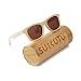 Produktbild SUKUTU Bambus leichte Holz ganze Rahmen Sonnenbrillen polarisierte Gläser Mens Womens Eyewear schwimmende Stil Brille (Braun)
