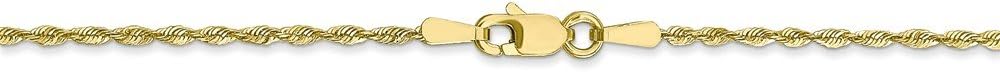 Leslie's Real 10kt Yellow Gold 1.5mm Diamond-Cut Lightweight Rope Chain; 9 inch
