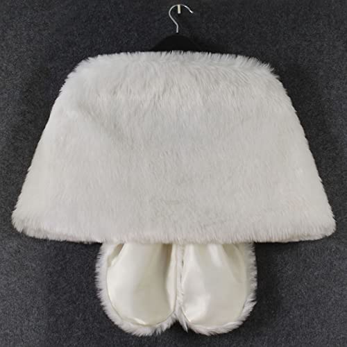 Women's Faux Fu𝓻 Shawls Wrap Wedding Sleeveless Fu𝓻 Wrap Shawl For Women 1920s Fu𝓻 Stole Cape3