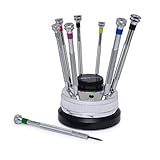 Ensemble de 9 tournevis avec support pivotant - Beco 205930 - Outil d'Horloger...