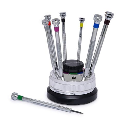 Ensemble de 9 tournevis avec support pivotant - Beco 205930 - Outil d'Horloger