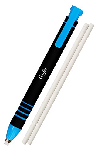 Läufer 69545 Radierstift blau, inkl. 2 Ersatzradierer, nachfüllbarer Radiergummi, sehr präzise, Blisterkarte enthält 1 Radierstift und 2 Ersatzradierer Cover