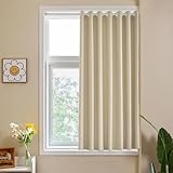 SUGOI カーテン 遮光 小窓 間仕切りカーテン 断熱 保温 178cm丈 幅100cm 1枚入り ベージュ ハトメ型 突っ張り棒 カーテン カフェカーテン 遮光 仕切りカーテン ドアカーテン 目隠し 省エネ UVカット 玄関 キッチン リビング