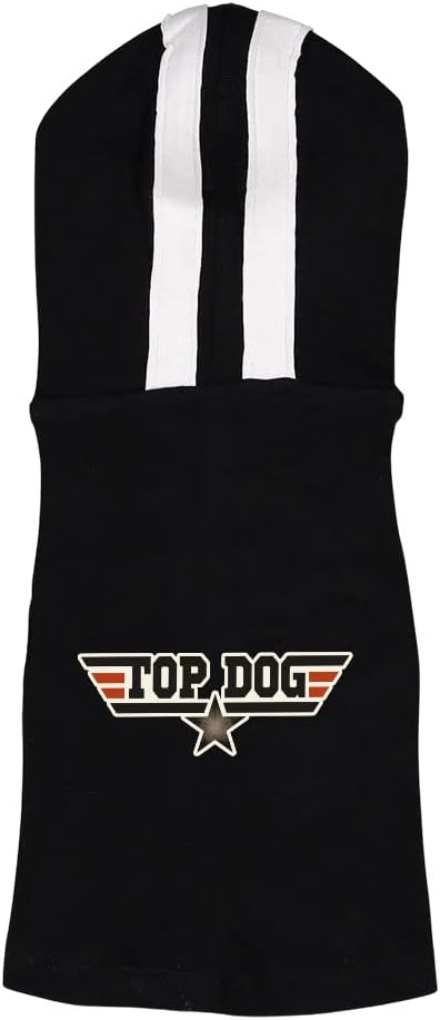 Top Design Dog Shirt with Hoodie - Creative Dog Hoodie - Graphic Dog Clothing - Pink White, L