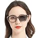 MARE AZZURO Photochromic Reading Glasses Women Blue Light Blocking Oversized Readers 1.00 1.50 2.00 2.50 3.00 3.50 4.00 (Leopard, 1.0)