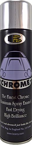 BOSNY Aerosol Spray Paint, 200ml (Chrome Silver Finish)