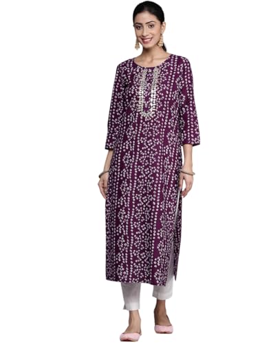 Kurta brodé style ethnique en coton confortable décontracté et festif