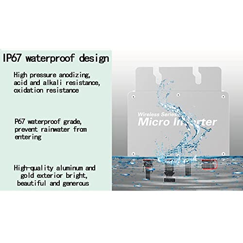 Inversor Conectado à Rede Solar, 350w Ip67 à Prova D'água Identificação Automática Micro-inversor D