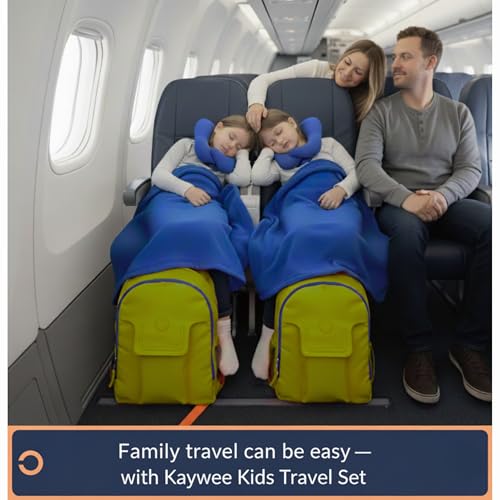 3pc Kids Travel Backpack for airplane | Includes Airtag holder for kid travel pillow and blanket | 5 year old girl birthday gift for year old girl | Kids travel essentials | Disney world essentials - Image 4