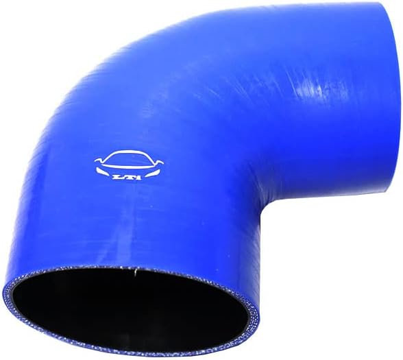 High Performance 4-Ply Reinforced 3.5"-4" ID 90 Degree Elbow Reducer Coupler Silicone Hose Turbo/Intercooler/Piping (BLACK 3.5"-4")