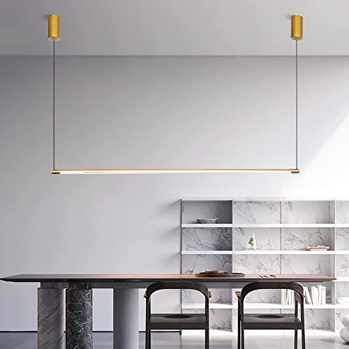 Lámpara colgante lineal LED de metal con pantalla de silicona ultrafina para comedor LWX 4