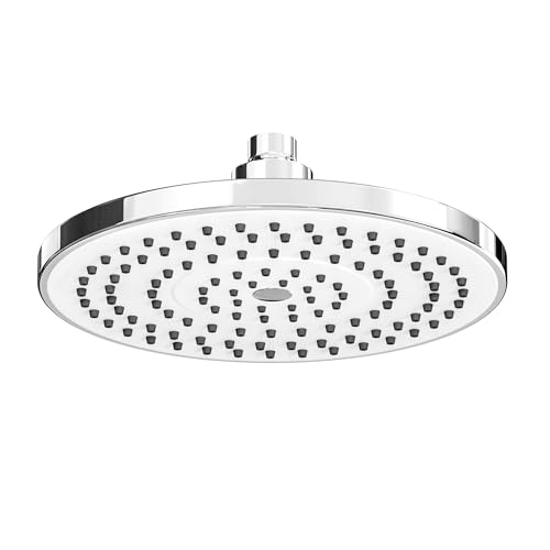 FRIYOYA Water-Saving Rainfall Shower Heads 8 Inch Round Rain High Pressure Shower Head Fixed Waterfall Overhead Shower Head with Universal Fitting Chrome