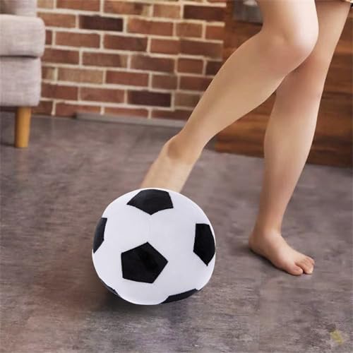 JIAHG Plüsch Football, Plüsch Fußball Spielzeug,22cm Fußball Stuhlkissen Sitzkissen,Sport-Wurf-Plüschtier,Sport-Themenkissen für Kinderzimmer Dekoration