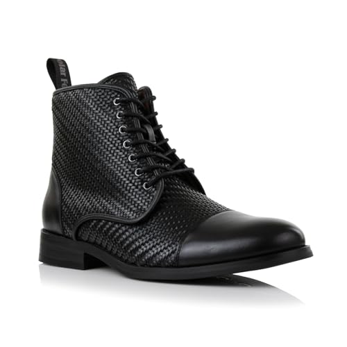 Image of Polar Fox Men's Ankle Dress Boots | Lace-up Casual Fashion Boot Collection | Cap Toe & Plain Toe Styles |