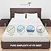 Red Nomad Memory Foam Mattress Pad 2 Inch with Zippered Removable and Washable Bamboo Cover - Queen Size Mattress Topper Breathable, Comfortable and Cooling Bed Pad