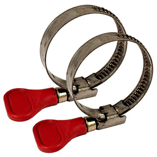 Aquacadabra 2x Jubilee Band Hose Clamps Red - 25-40mm – fits 1.5” Hosing