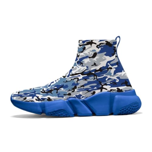 Hetios Men's Camouflage Shoes - Lightweight Breathable Walking Shoes Sock Shoes Workout Casual Running Shoes2