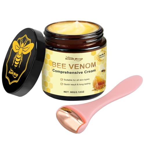 Culinavog Bee Venom Humectante, Profesional Pomada de Veneno de Abeja, Completa Crema de Veneno de Abeja, Enlatado Hidratante crema para La Cara y El Cuello Corporal Reafirmante para la piel