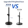 BILIONE Versatile Desktop Microphone Stand, Adjustable Table Mic Stand with Large Microphone Clip, Cell Phone Clip, 5/8 Male to 3/8 Female Metal Adapter