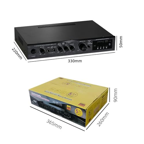 Receptor Amplificador Bluetooth 5.1 con Entradas Ópticas Coaxiales y Mando 8