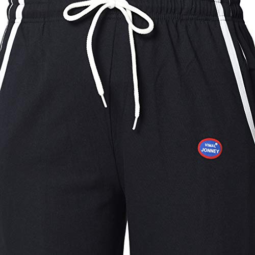 Image of Mack Jonney Women Cotton Blended Regular Fit Track Pants(Pack of 2)-D1 PRT 1Mlg D5 NVY 02-P