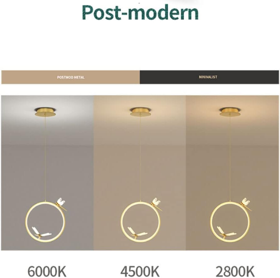 Lámpara colgante LED para estudio y dormitorio moderno con luces colgantes sencillas de techo 7